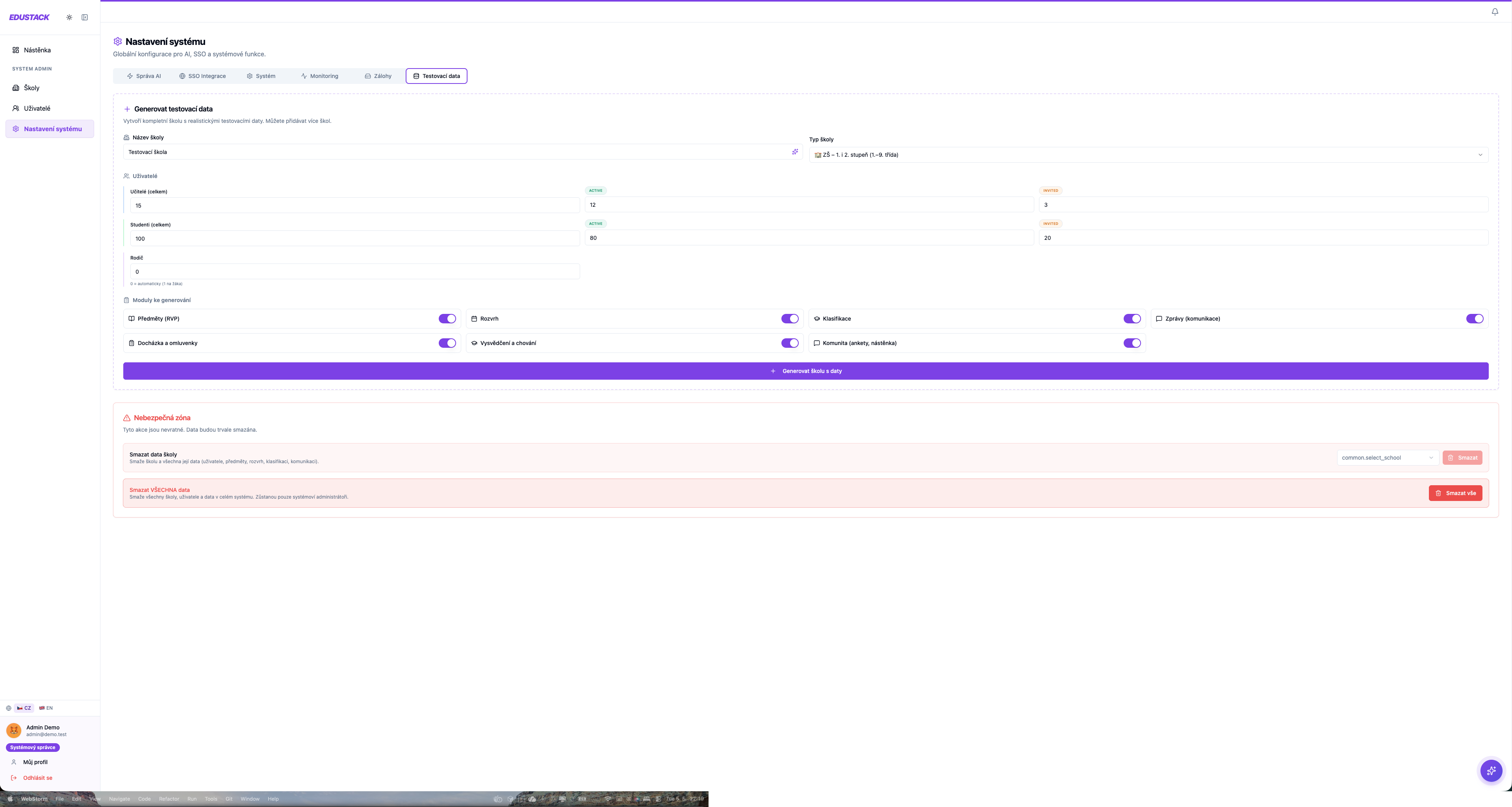 System · Generate data